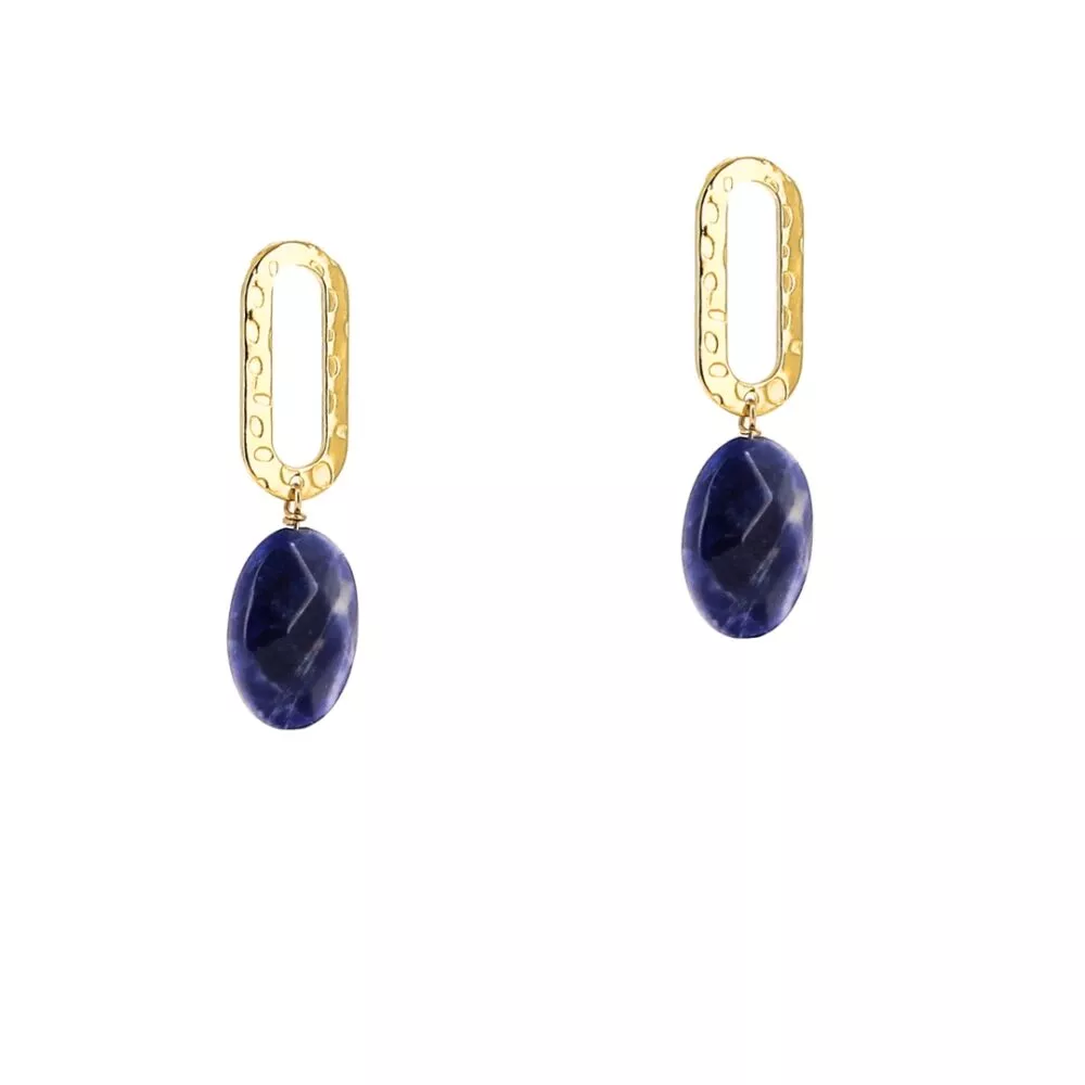 Boucles d'oreilles *Corinne - Sodalite