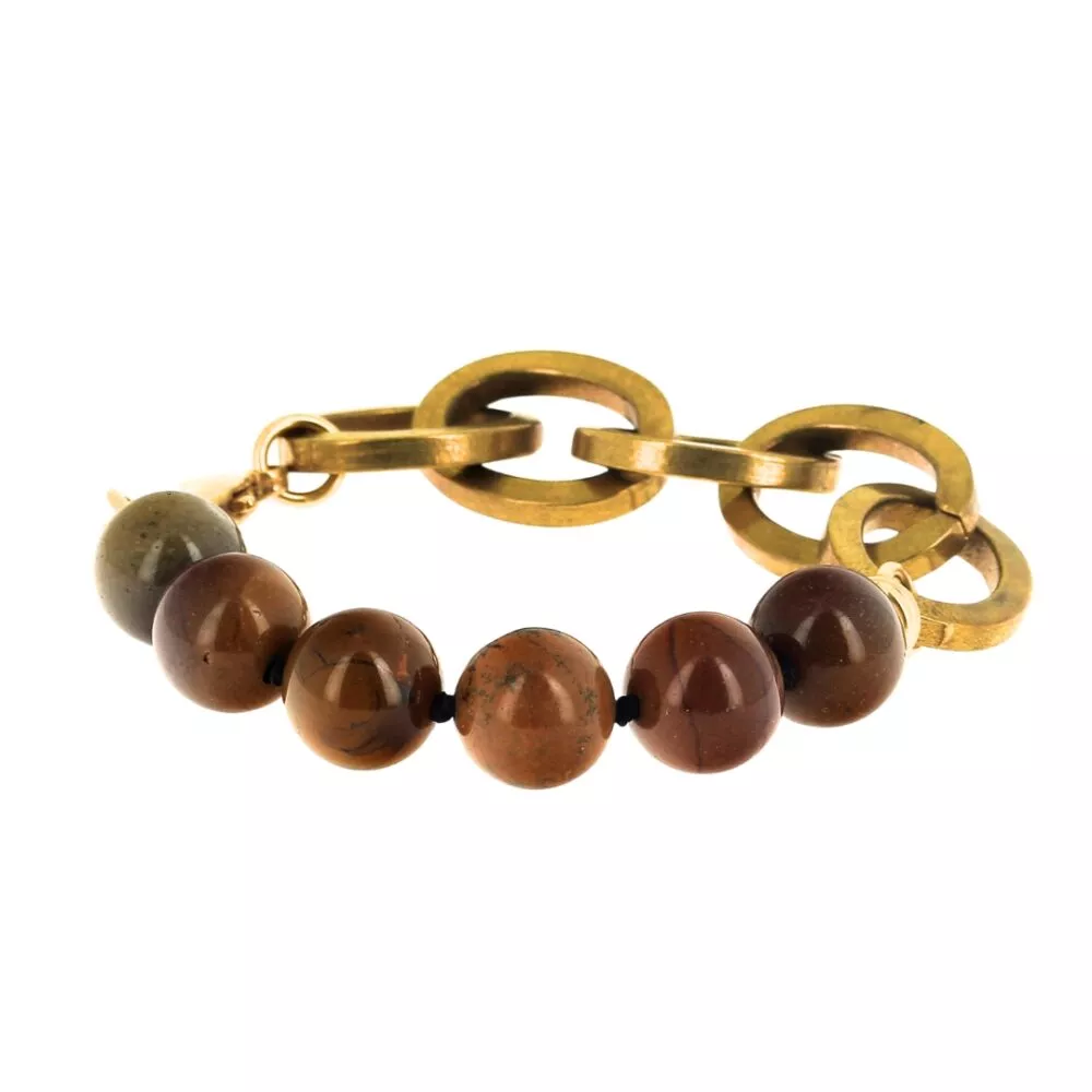 Bracelet * Maillons | Mookaite jaune foncé